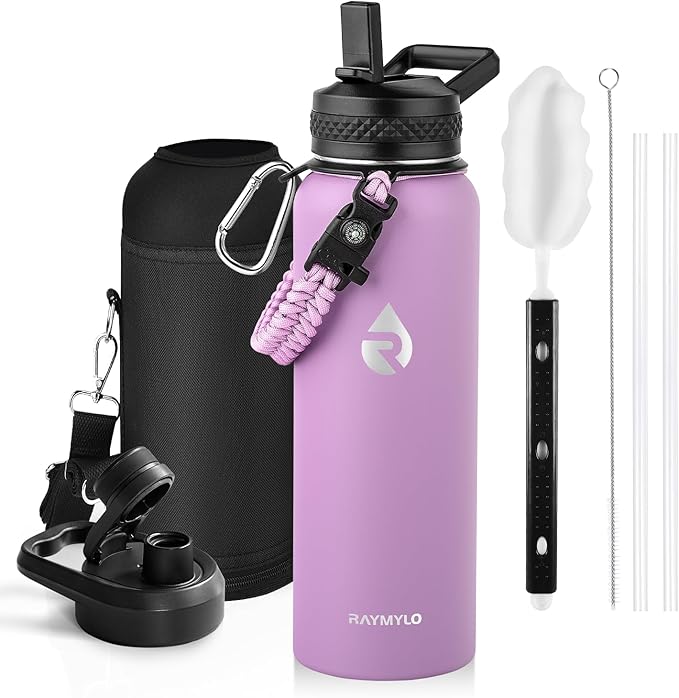 RAYMYLO Insulated Water Bottle 40 oz, Triple Wall Vacuum Stainless Steel by RAYMYLO