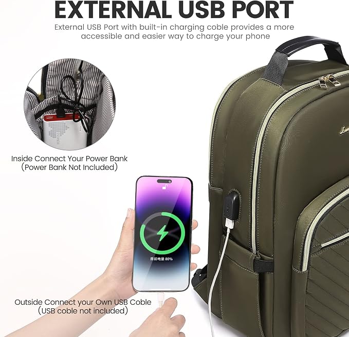 LOVEVOOK Laptop Backpack for Women 15.6 inch, Cute Womens Travel Backpack Purse - Image 5