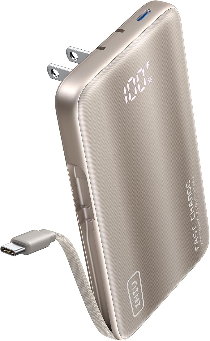 INIU 3-in-1 Portable Charger, 45W 10000mAh Fast Charging Power Bank, Built-in by INIU