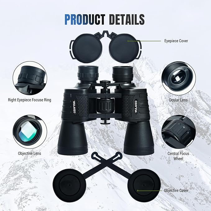 30x50 High Powered Binoculars for Adults, Waterproof Compact Binoculars - Image 2