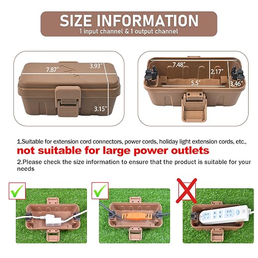 Hrensaw Small Weatherproof Electrical Connection Box, Outdoor Electrical Box - Image 2