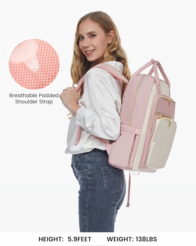 LOVEVOOK Laptop Backpack Purse for Women, 15.6" Laptop Bag for Travel - Image 4