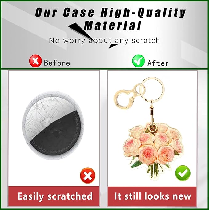 BORKUANA Leather Keychain Holder Case Compatible - Image 3