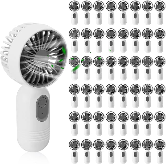 Rossesay 48 Pcs Mini Portable Fan Bulk Cute Handheld Lightweight Small Little by Rossesay