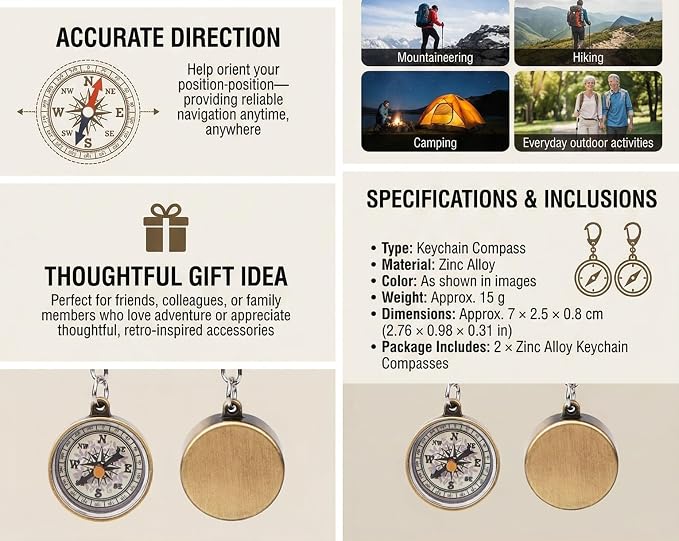 Pocket 2Pcs Outdoor Keychain Keychain - Image 5