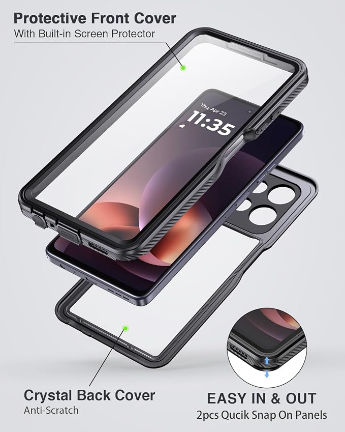 Lanhiem for Moto G Power 2026 Case, IP68 Waterproof Dustproof Shockproof Case - Image 5