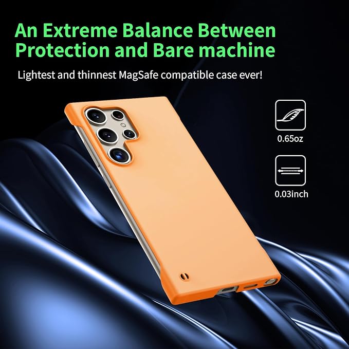 GRECAZO Slim Borderless for Samsung Galaxy S25 Ultra Phone Case 6.9" Ultra-Thin - Image 3