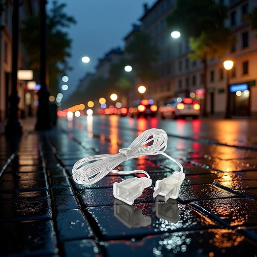 Clear Outdoor String Light Extension Cord Waterproof Flexible Transparent Cable - Image 4