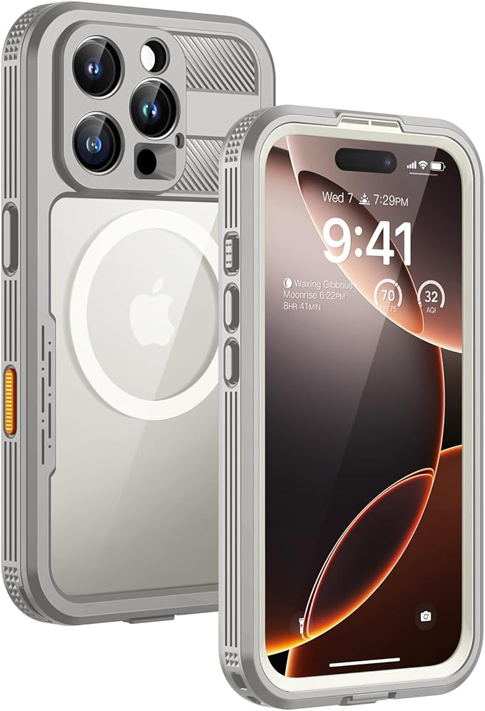 Lanhiem Magnetic for iPhone 16 Pro Max Case, IP68 Waterproof Dustproof Case by LanhiemHome