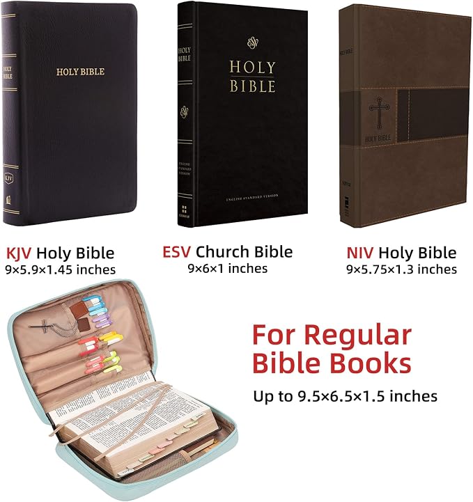FINDCOZY Bible Cover for Women, Durable Carrying Book Case Church Bag for - Image 2