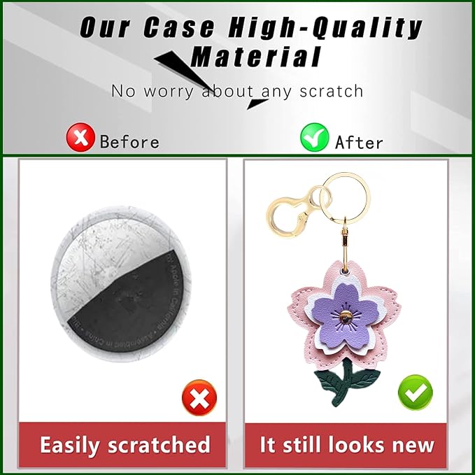 BORKUANA Leather Keychain Holder Case Compatible - Image 3