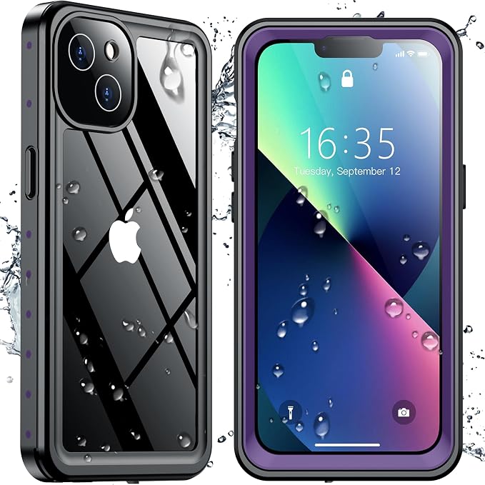 SPIDERCASE for iPhone 13 Case Waterproof, Built-in Lens & Screen Protector by SPIDERCASE