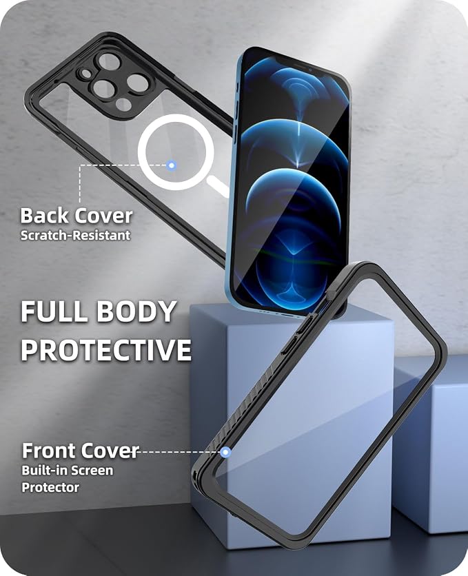 Beeasy for iPhone 12 Pro Max Waterproof Case, 360 Full Body Heavy Duty Phone - Image 6