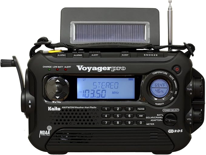 Kaito Voyager Pro KA600 Digital Solar Dynamo Hand Crank AM/FM/LW/SW & NOAA - Image 7