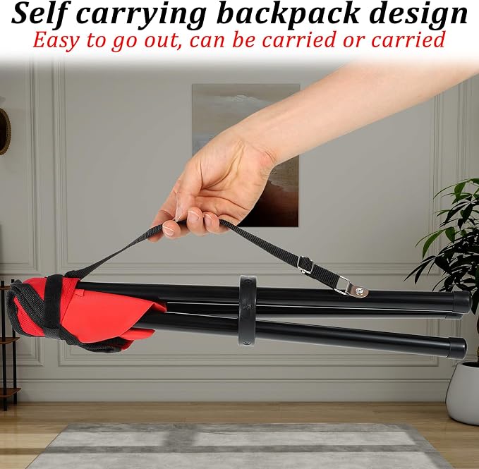 Travel Folding Camping Stool, 17.7 Inch Outdoor Tripod Seat Portable Fishing - Image 5