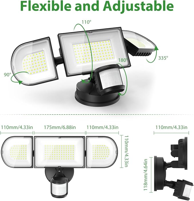 iMaihom 180W 18000LM Motion Sensor Outdoor Light - Image 9