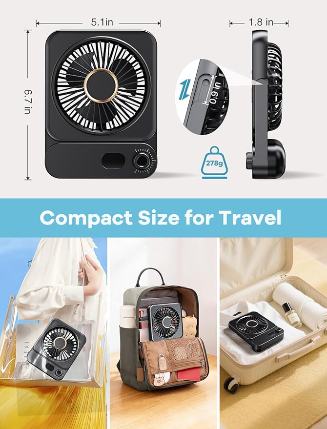 Shintrend Cruise Ship Approved Magnetic Fan, Rechargeable Portable Fan - Image 5