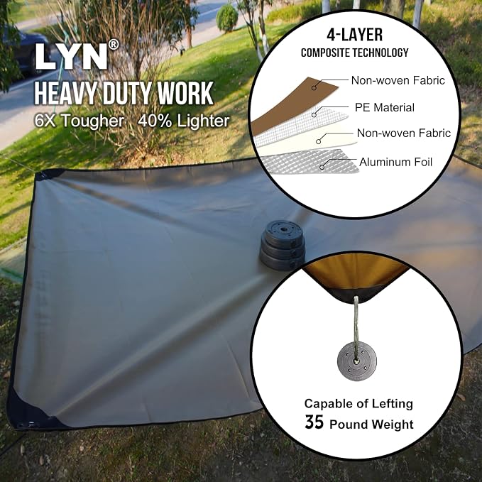 LYN Heavy Duty Emergency Blanket Survival Gear Waterproof Insulated Blanket - Image 3
