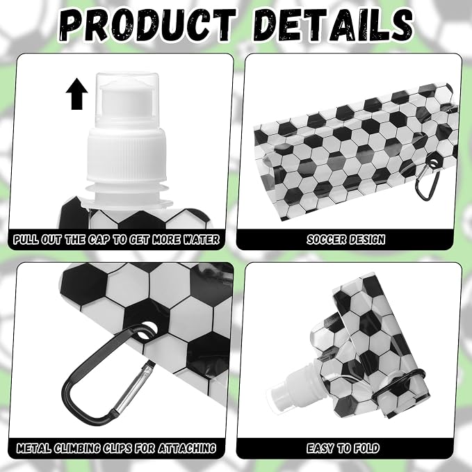 LemonRoad 24 Pack Collapsible Water Bottles Bulk 16 oz Sports Water Bottles - Image 3