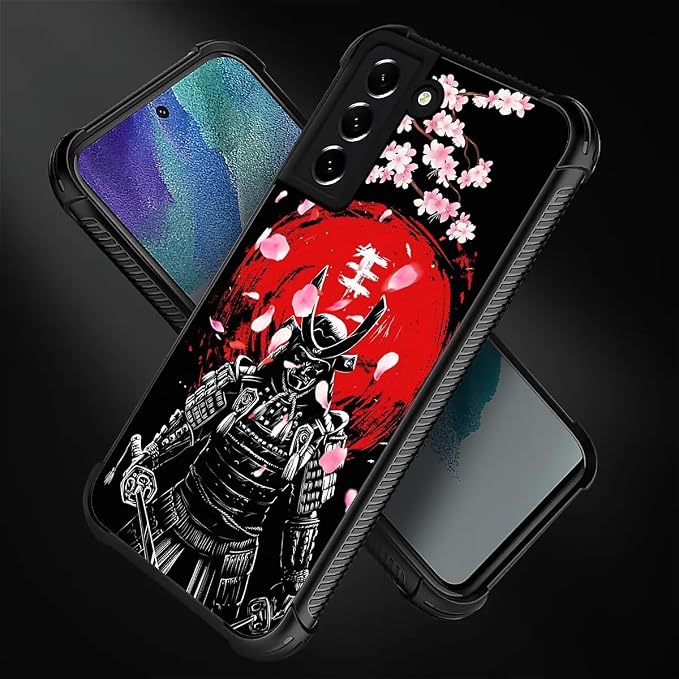 for Samsung Galaxy S21 Case, Sakura Japanese Samurai Pattern Graphic Design - Image 2