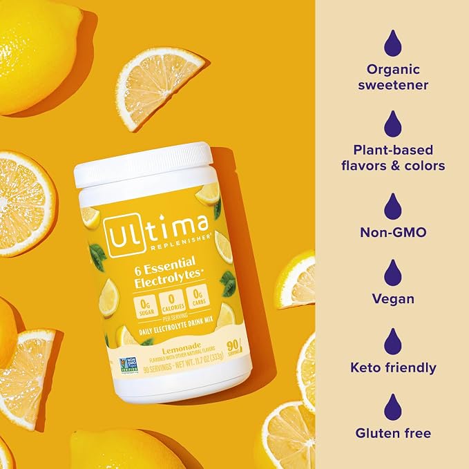 Ultima Replenisher Daily Electrolyte Powder Drink Mix – Sugar Free – Lemonade - Image 5