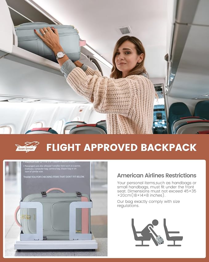 LOVEVOOK 50L Travel Backpack for Women Flight Approved, Carry on Backpack for - Image 8
