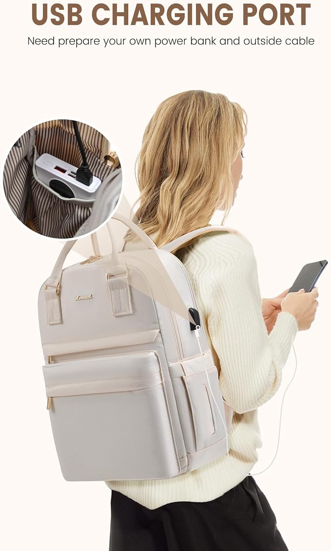 LOVEVOOK Laptop Backpack for Women 15.6 Inch Laptop Bag - Image 5