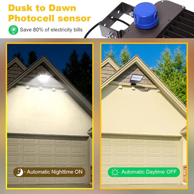 200W LED Parking Lot Light Outdoor, 28000LM Bright Dusk to Dawn Floodlights - Image 2