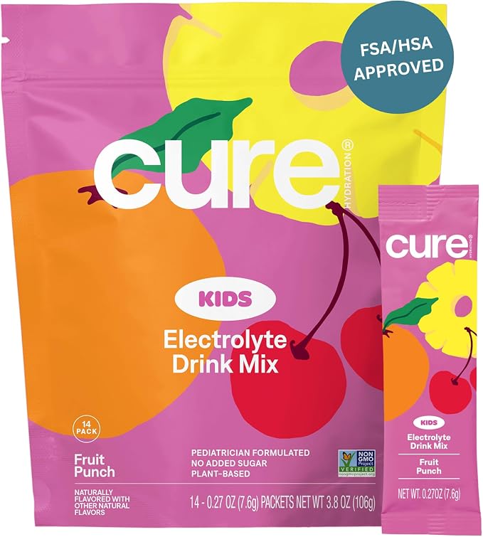 Cure Hydration - Kids Electrolyte Drink Mix | Plant-Based Pediatrician by CureHydration