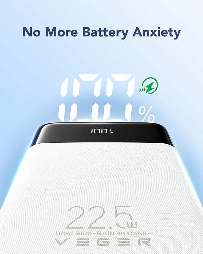 VEGER Portable Charger, Ultra Slim 22.5W Fast Charging - Image 6
