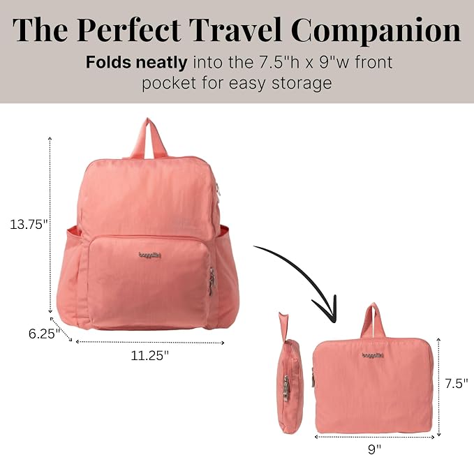 Carryall Packable Lightweight Travel Backpack 14x11" Folding Compact Nylon - Image 3