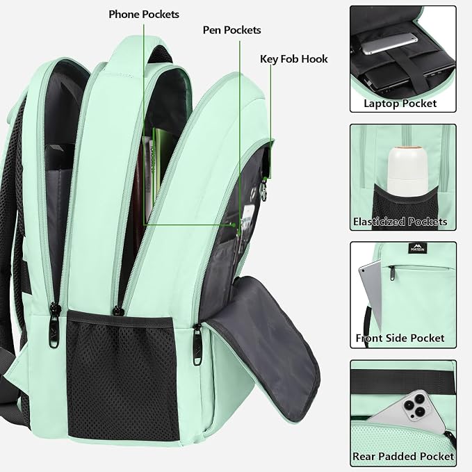 MATEIN Travel Laptop Backpack, 15.6 Inch Computer Backpack, Slim Lightweight - Image 5