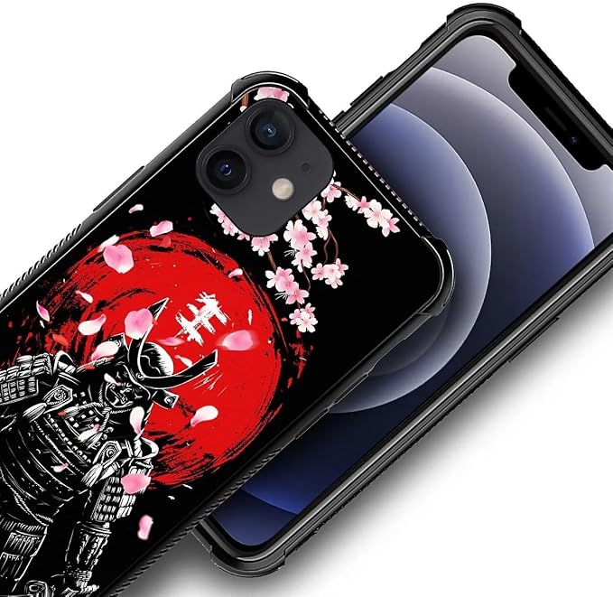 for iPhone 11 Case, Sakura Japanese Samurai Pattern Graphic Design Girl Boy - Image 6