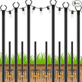 AHRLHR 6 Pack String Light Poles, Outdoor String Light Pole 10 ft Forked Metal by Unknown