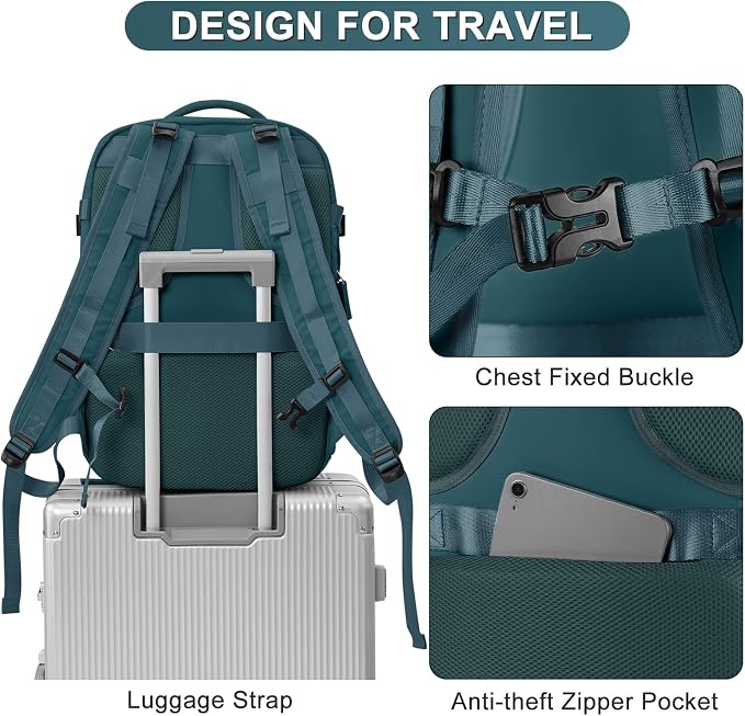 coofay Extra Large Backpack For Traveling On Airplane Carry On Backpack Flight - Image 9