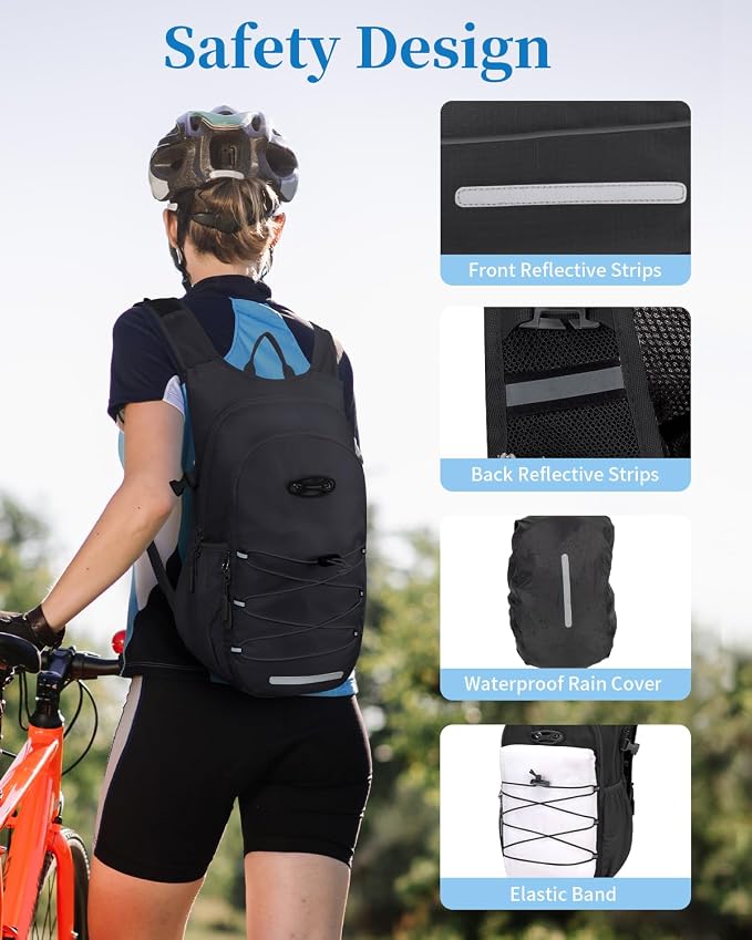 Hydration Backpack with 2L Water Bladder, Hiking Water Backpack - Image 7