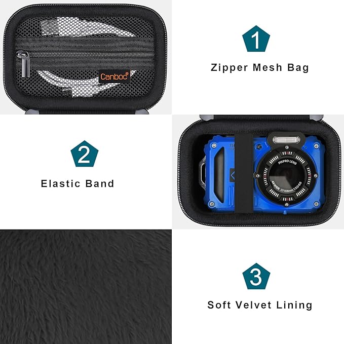 Canboc Carrying Case for Kodak PIXPRO WPZ2 Rugged Waterproof Digital Camera - Image 5