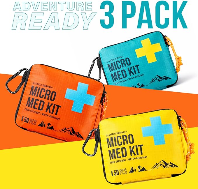EVERLIT Mini First Aid Kit, Ultralight Compact Water-Resistant Hiker Medical Kit - Image 2