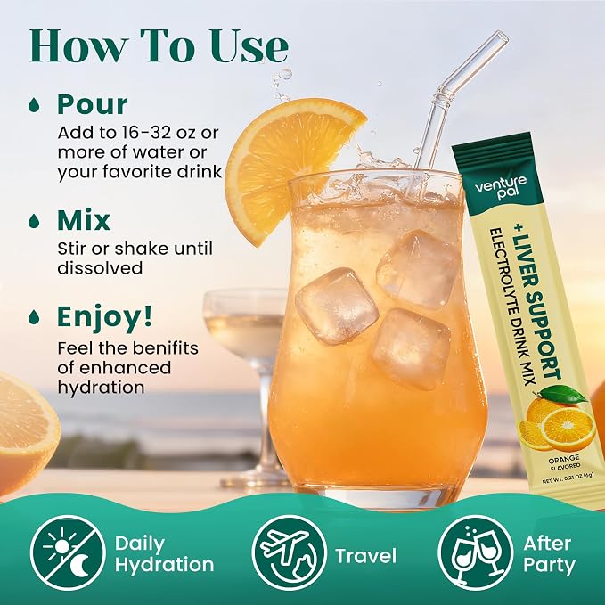 Venture Pal Hydration Packets + Liver Support- Liquid Daily IV Electrolyte - Image 7