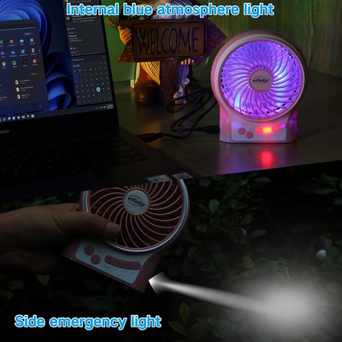 efluky 3-Speed Mini Desk Fan - Image 4