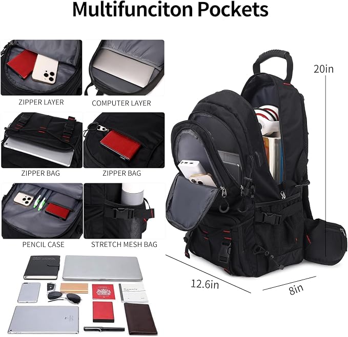 Nerlion 40L Hiking Backpack Travel Backpack - Image 3