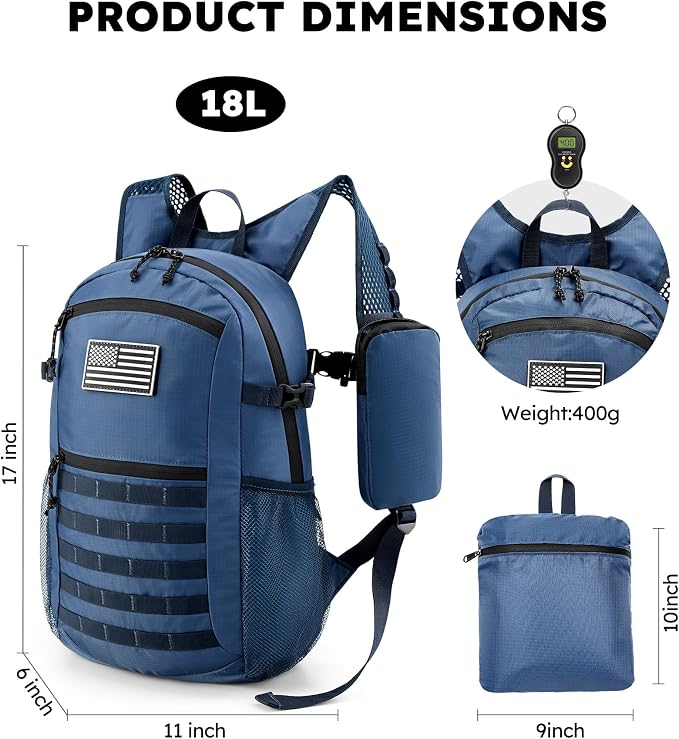 Small 20L Foldable Hiking Daypack - Image 4