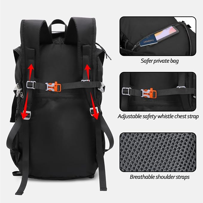 Seektop Ultra Lightweight & Packable Hiking Backpack 20L, Water-Resistant - Image 4