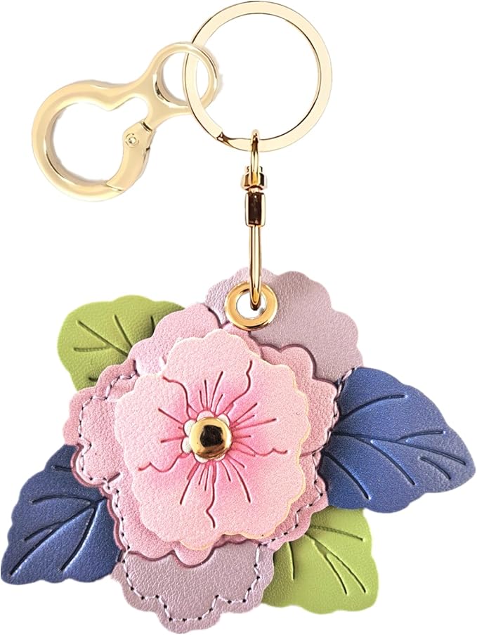 BORKUANA Leather Keychain Holder Case Compatible by BORKUANA