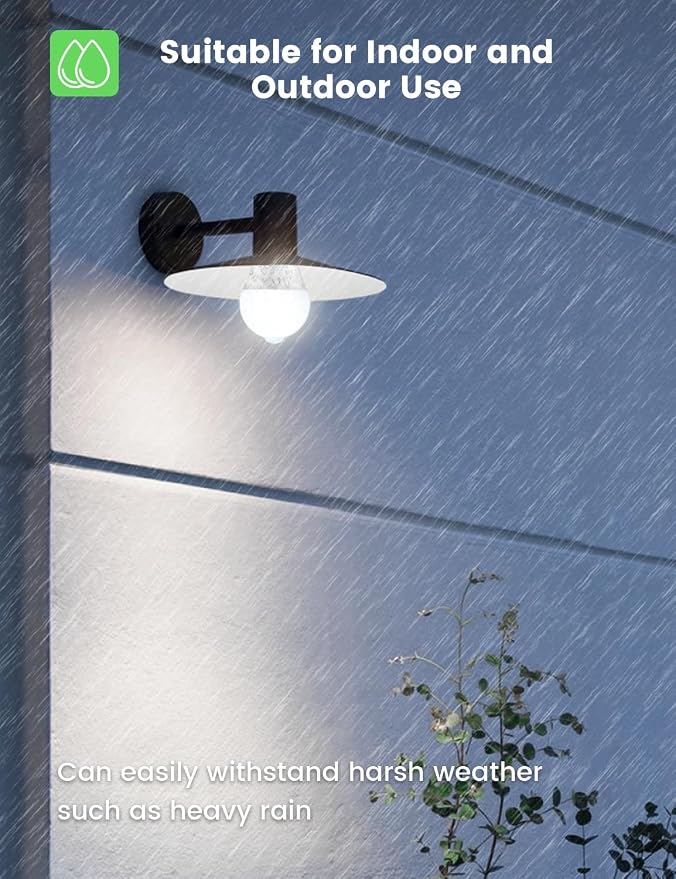 Motion Sensor LED Light Bulbs Outdoor, 13W Dusk to Dawn Sensor Bulb PIR - Image 5