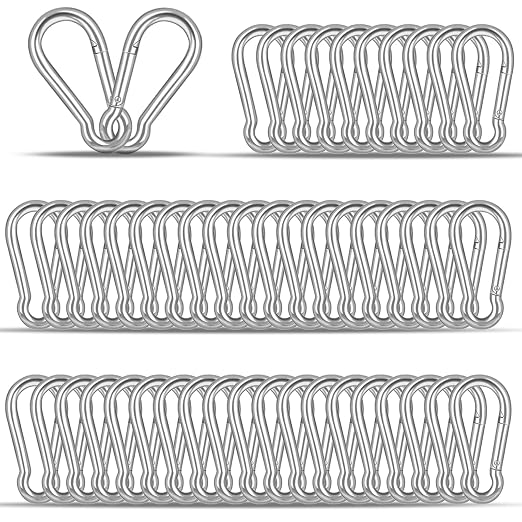 40PCS M4 Heavy Duty Carabiner Clip, 1.57Inch Snap Hook Quick Link Small by XHAMXE