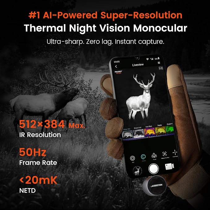 TNV30i Thermal Monocular for USB-C iPhone, iPad & Android, Night Vision Thermal - Image 3