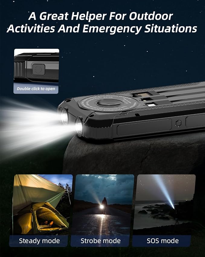 Nuynix Solar Power Bank 20000mAh, 15W Wireless Fast Charger - Image 4