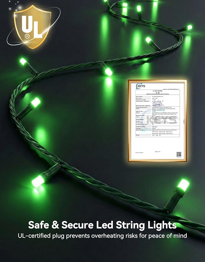 LitHome 99FT 300 LED String Lights Outdoor Indoor, 8 Modes Waterproof Christmas - Image 5