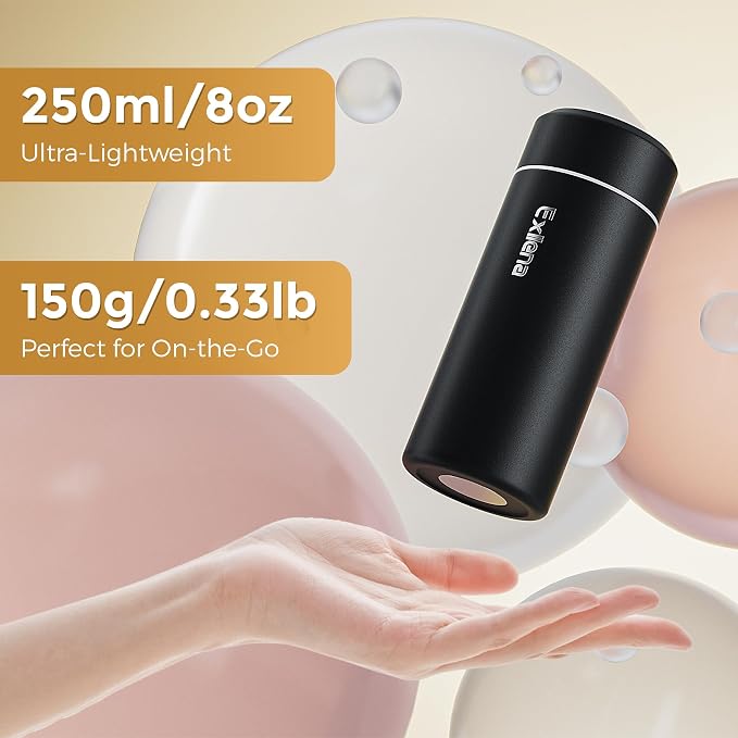 【Upgraded】Exllena Small Insulated Water Bottle 8 oz/250ml– Mini Insulated Water - Image 5